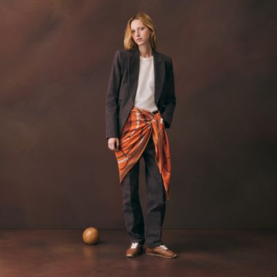 オレンジ - レディス, スカーフ、ショール＆マフラー, カシミア